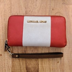 Jet Set Center Stripe Continental Wallet